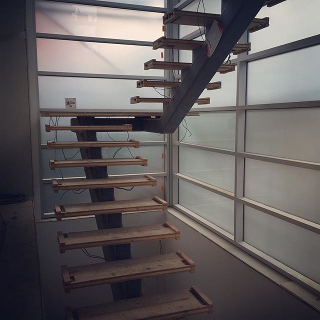 The bane of our structural engineer collaborators over at @dialogdesign #design #stairs #alwaysworkingup