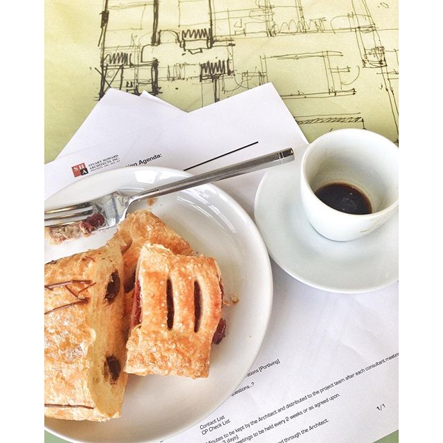 Nothing beats a Monday morning meeting with coffee and danishes! Thanks to all who joined! #mondaymorningmeeting  #architectmeeing #coffee #danish #success