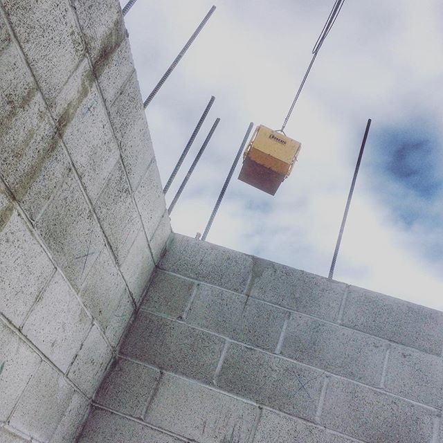 Building blocks and heavy lifting  continued progress of one of our projects! #construction #buildingblocks #designinghomes #vanarch
