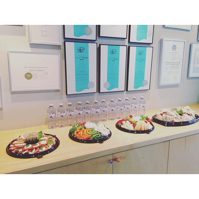 Lunch and Learn: Sliding Doors, Laminate and Metals and LED Lighting presented by Richelieu Hardware. Check out the nice spread we have for lunch too  #lunchnlearn #richelieuhardware #design #architecture #alwayslearning